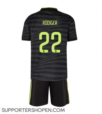 Real Madrid Antonio Rudiger #22 Tredje tröja Barn 2022-23 Kortärmad (+ korta byxor)